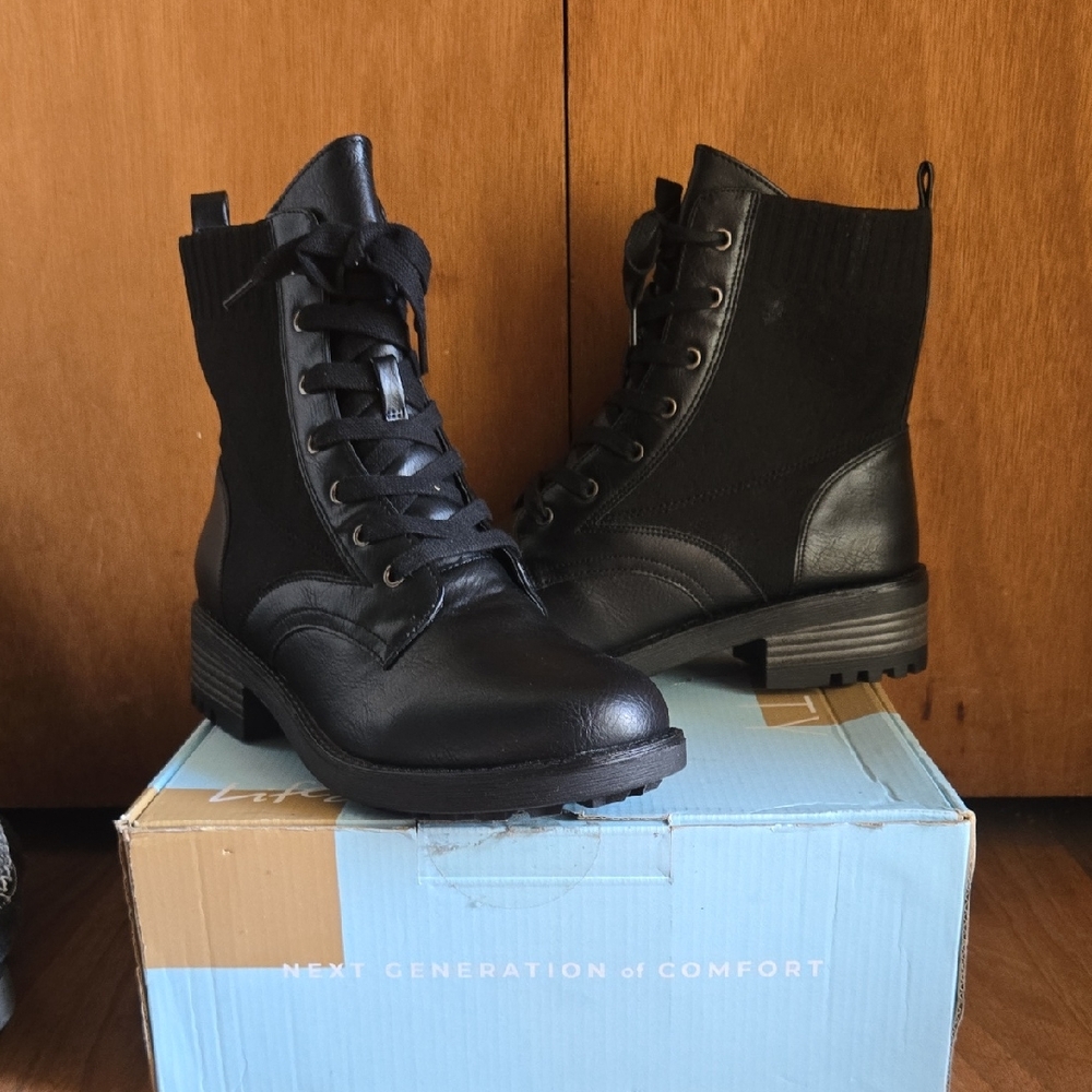 Life Stride Velocity 2.0 Black Combat Boots
